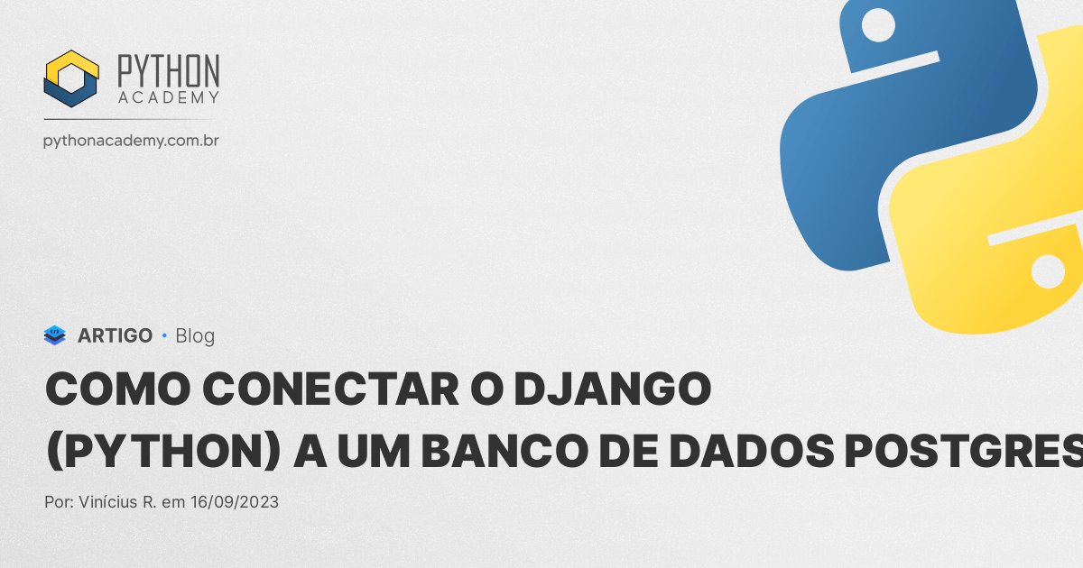 Como Conectar O Django Python Ao Banco De Dados PostgreSQL