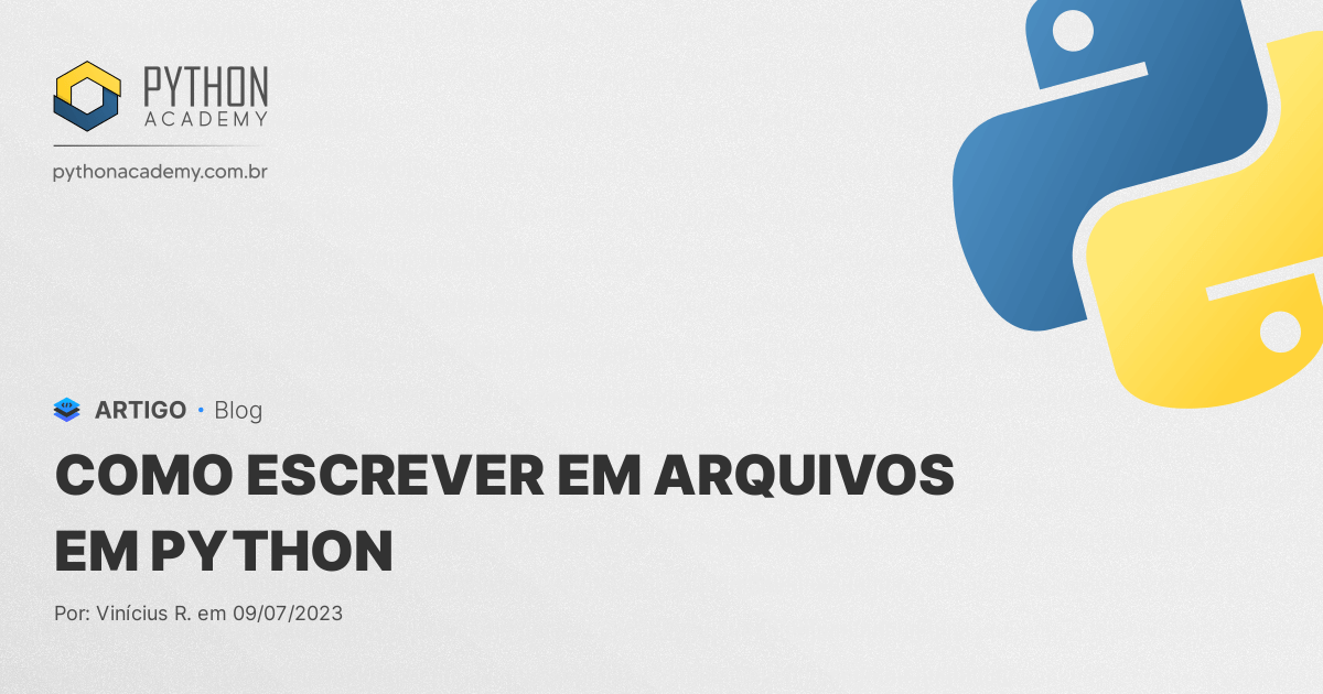 Como Escrever Em Arquivos Utilizando Python