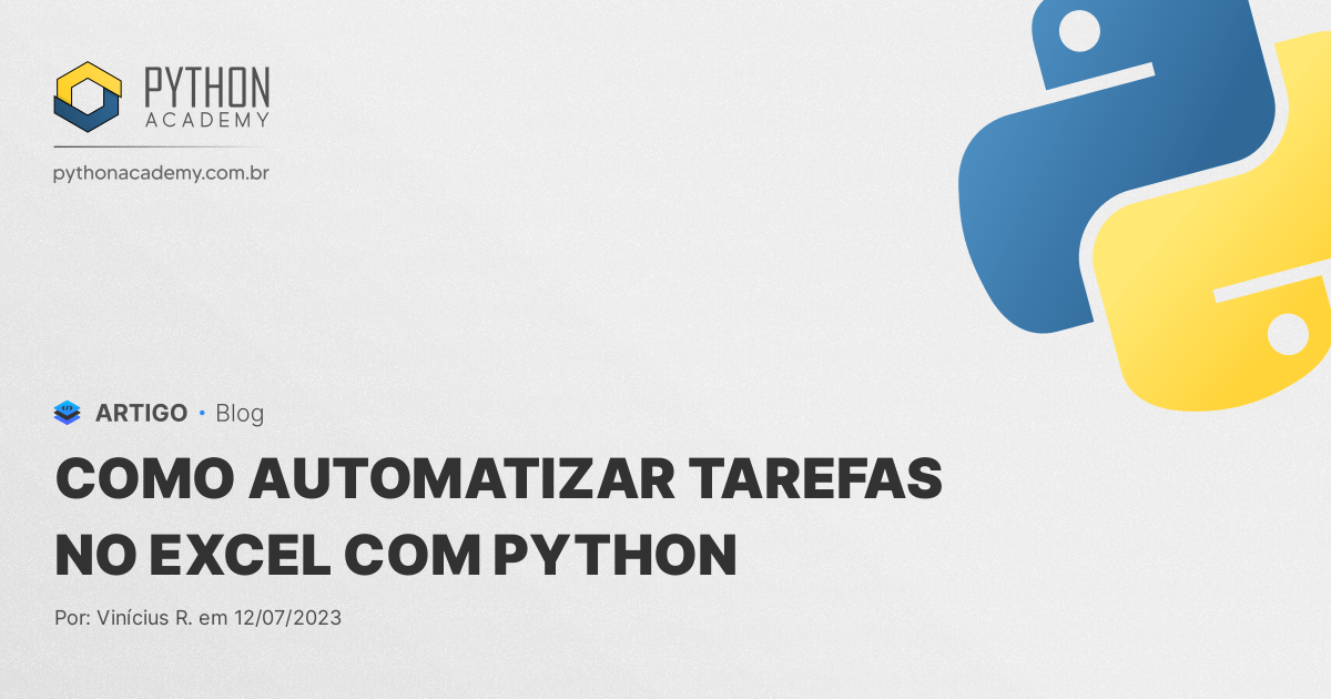 Como Automatizar Planilhas Do Excel Utilizando Python 7615