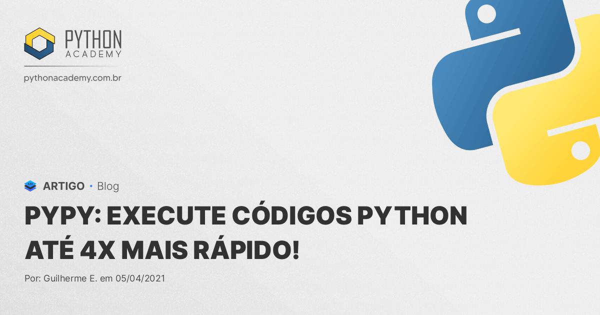PyPy: Execute códigos Python até 4x mais rápido!